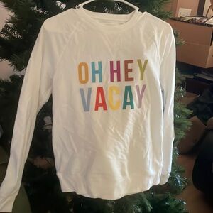 Crew neck vacation sweatshirt